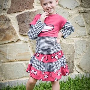 Playful Houndstooth Print Boutique Set